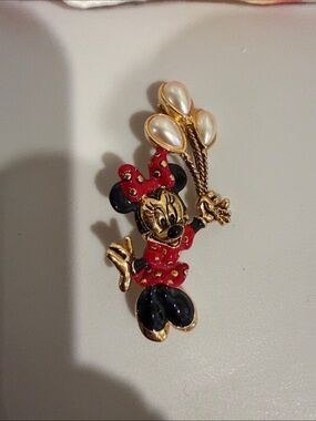 Minnie Mouse gold plated Disney/Napier Brooch EUC